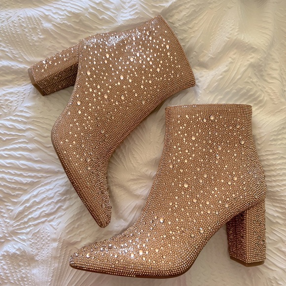 Shoes - NEW Betsy Johnson Rhinestone Cady Boots